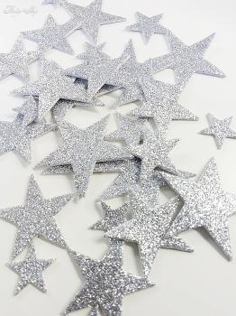 Aufkleber Glitzer Sterne-Mix